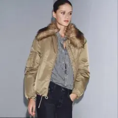 2025年最新】zara フェイクファーボンバージャケットの人気アイテム