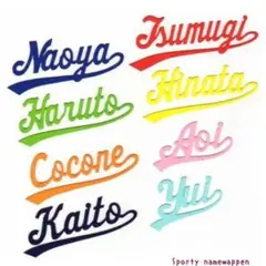 【430円～】スポーティネームオーダーワッペン★Sporty