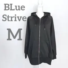 【BLueStrive】ジップパーカー　オーバーサイズ　ゆるだぼ　ブラック　黒
