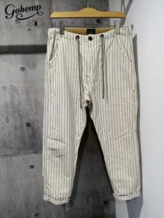 GO HEMP ゴーヘンプ ストライプ イージーパンツ W30 ペインターパンツのサムネイル