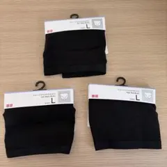 UNIQLO ショーツ ジャストウエスト ブラック L 3枚セットのサムネイル