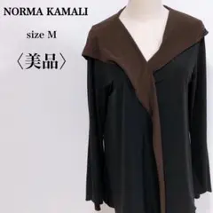 ノーマカマリ スタイリッシュ フード付 カジュアルアウター ブラック＆ブラウン