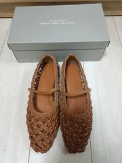 UNITED ARROWS メッシュ パンプス ブラウン