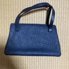 冠婚葬祭用　オーストリッチ風　黒のバッグ