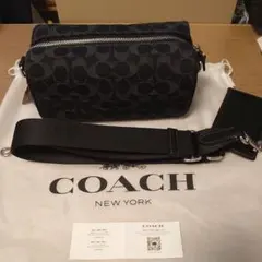 ・COACH ショルダーバッグ アクセル クロスボディ・シグネチャー デニム