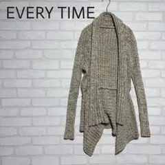 【EVERY TIME】カーディガン　コットン　ウエストマーク　はおり