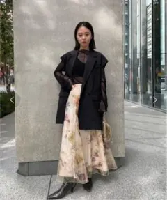 Ameri　UND SCAN FLOWER SKIRT