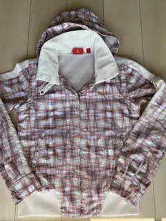 PUMA チェック　幾何学模様　ジャケット　ジャンバー　ブルゾン　XS★