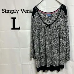 Simply Vera by Vera Wang 【L】八分袖トップス ハート
