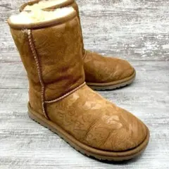 648【人気】UGG ムートンブーツ レオパード柄 ライトブラウン 22cmのサムネイル
