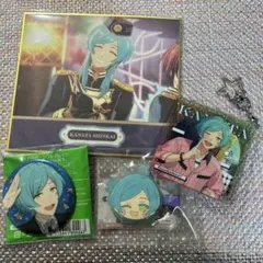 あんスタ　深海奏汰　缶バッジ　前髪クリップ2 スターキーホルダー　ミニ色紙