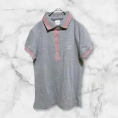 313 AIRWALK グレー/ピンク　ポロシャツ　半袖　L