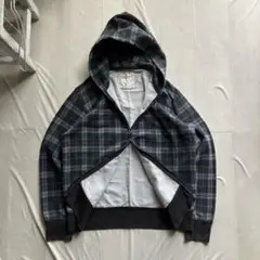 old uniqlo /double zip hoodie チェック XL