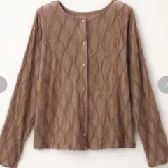 tal.by yumi しまむら Lサイズ　チュール ウェーブカーディガン