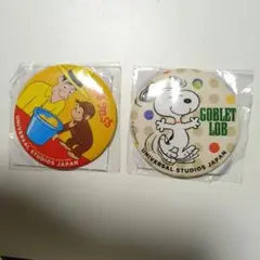 缶バッジ２種　コラボグッズ　限定品USJ