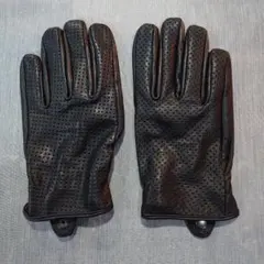 MFG316P ブラック Mサイズ パンチングレザーグローブのサムネイル