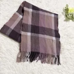 ブルーレーベルクレストブリッジ☆ウールカシミヤ マフラー ふわふわ ピンク系