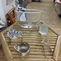 【美品】ガラス工芸品 豪華セット（オレフォス・スガハラ等）コレクションケース付