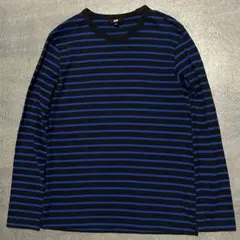 00s old UNIQLO ボーダーロンT L y2k 平成