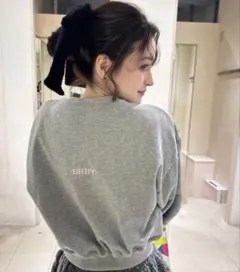 Bibiy  anna puff top スウェット　グレー BIBIY. MADE | ANNABELLE KNIT TOP GRAY｜Bibiy.
