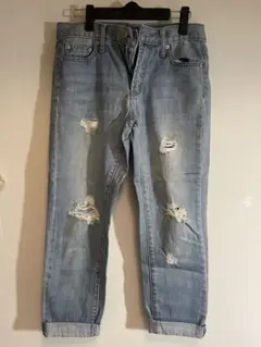 【INGNI】イング ライトブルー ダメージデニムパンツ