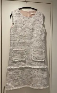 【Prime Scherrer】ノースリーブ ツイードワンピース