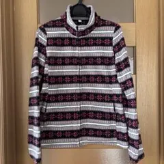 UNIQLO フリース　ジャケット ピンク花柄　美品