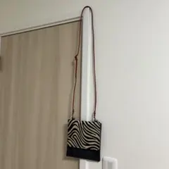 ゼブラ柄デニムサコッシュバッグ