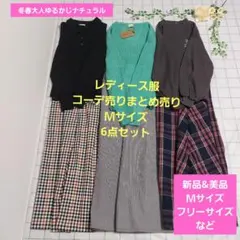 レディース服コーデ売りまとめ売り　Ｍサイズ6点　冬春大人ゆるかじナチュラル