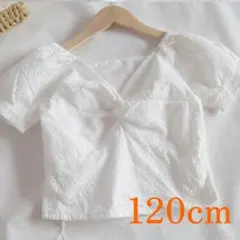 【350円】レーストップス パフスリーブ 女の子 120cm