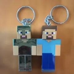 Minecraft アクリルキーホルダー セット スティーブ レア マイクラ