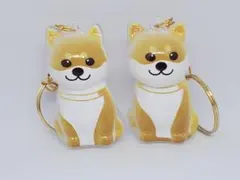 犬　毛　キーホルダー　柴犬　2個セット　ペット　愛犬　毛玉のサムネイル