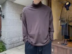 CONFFCT ウォッシャブルウール タートルネックプルオーバー ブラウン 4