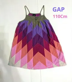 Gap Kids 幾何学パッチワーク柄ワンピース XS 110Cmのサムネイル