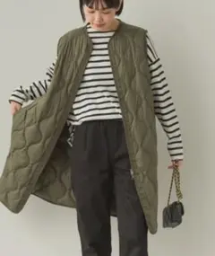 値下げ【新品】Mサイズ　インナーダウンロングベスト