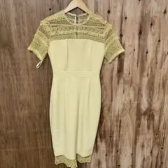 【 3036番】lagunamoon ロングワンピース　レディS イエロー