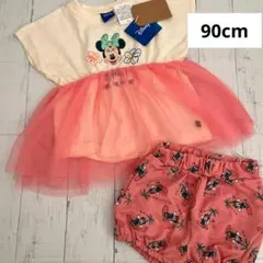 新品　上下　ミニーマウス Tシャツ＆フリルスカートセット 80-90cm