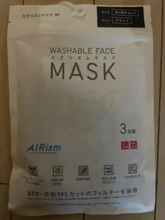 UNIQLO AIRism 洗えるマスク 3枚入り ブラック