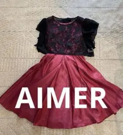 結婚式 パーティードレス ワインレッド