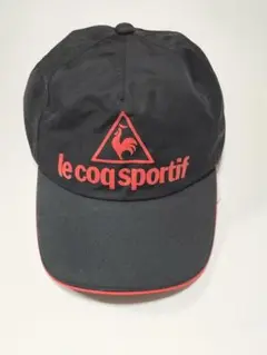 【美品】le coq sportif レインキャップ 黒 フリーサイズ