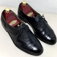 LANCEL ランセル メダリオンストレートチップ ブラック 25EEE 革靴