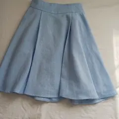 水色 フレアスカート 後ろファスナーのサムネイル