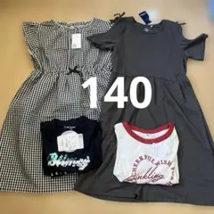 新品　女子　ワンピース　Tシャツ 4枚　140cm