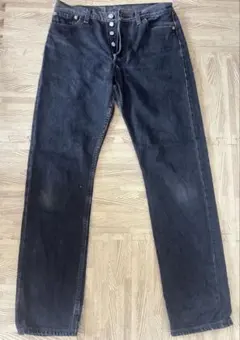 Levi's 501 後染めブラックデニム ジーンズ リーバイス W32×L30 - メルカリ