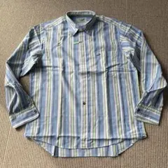 【極美品】CROCODILE 長袖シャツ ストライプ柄　M クリーニング済み