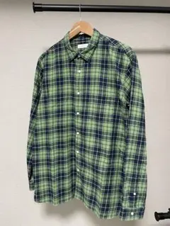 SHIPS any チェックネルシャツ 緑 ネイビー