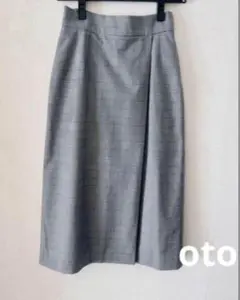 ユニクロ　ロングスカート　グレンチェック