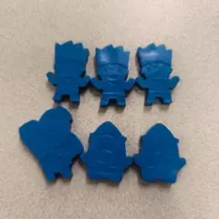 青いキャラクター 6体セット