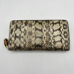 未使用 GUCCI ニムフェア パイソン ラウンドファスナー  ウォレット GUCCI - 未使用 GUCCI ニムフェア パイソン ラウンドファスナー