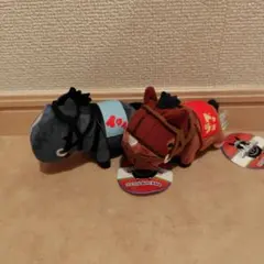 競馬 サラブレッド UMAbred マスコットぬいぐるみ 2個セット